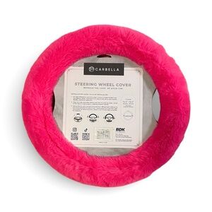 Hot Pink Fuzzy Steering Wheel Cover